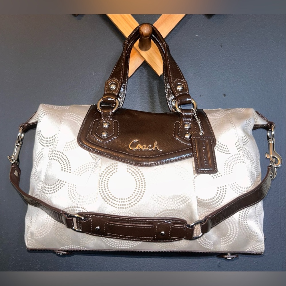 Coach Ashley Dotted OP Art Satchel -EUC- Y2K Shoulder Bag F20027 - Picture 15 of 15